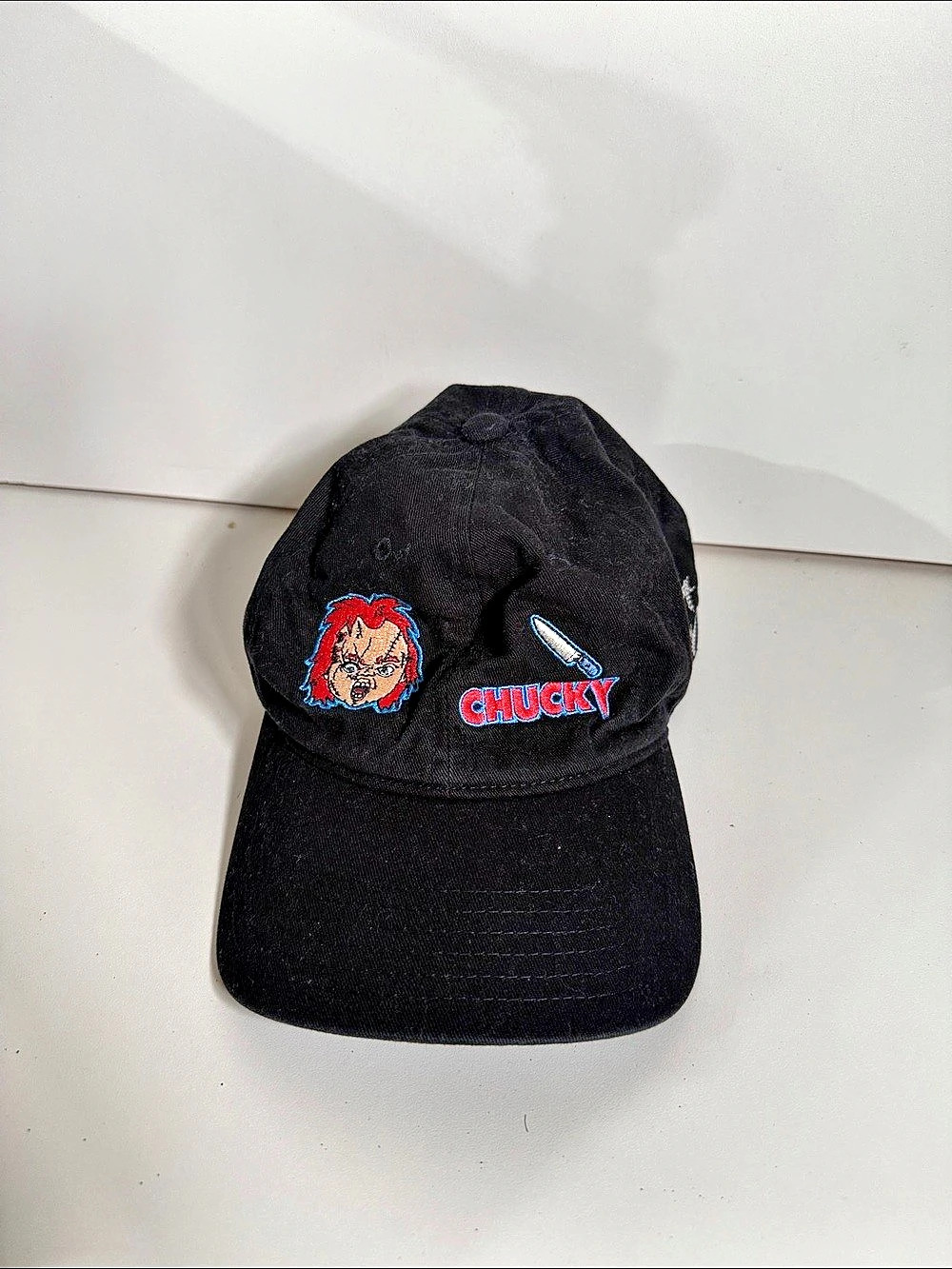 🥳 5 for $25 BUNDLE Wanna Play Chucky Embroidered Hat Black & Red Hat